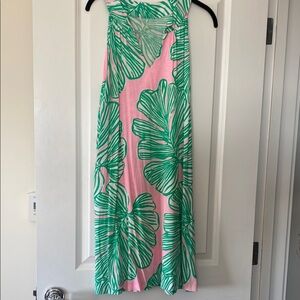 Large Floral Print Lilly Pulitzer Swing Dress Lightweight Size Large